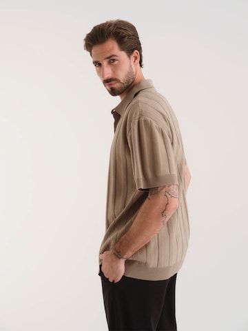 ABOUT YOU x Kevin Trapp Knit Cardigan 'Sven' in Brown