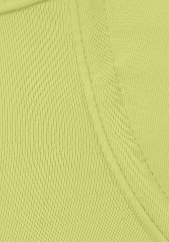 LASCANA - Triangular Top de biquíni 'Scallop' em amarelo