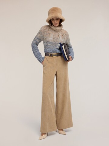 MOTIVI Wide leg Trousers in Beige