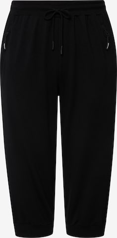 Ulla Popken Regular Pants in Black: front