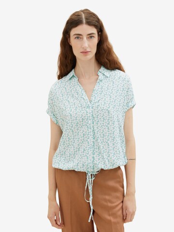 TOM TAILOR - Blusa em verde: frente