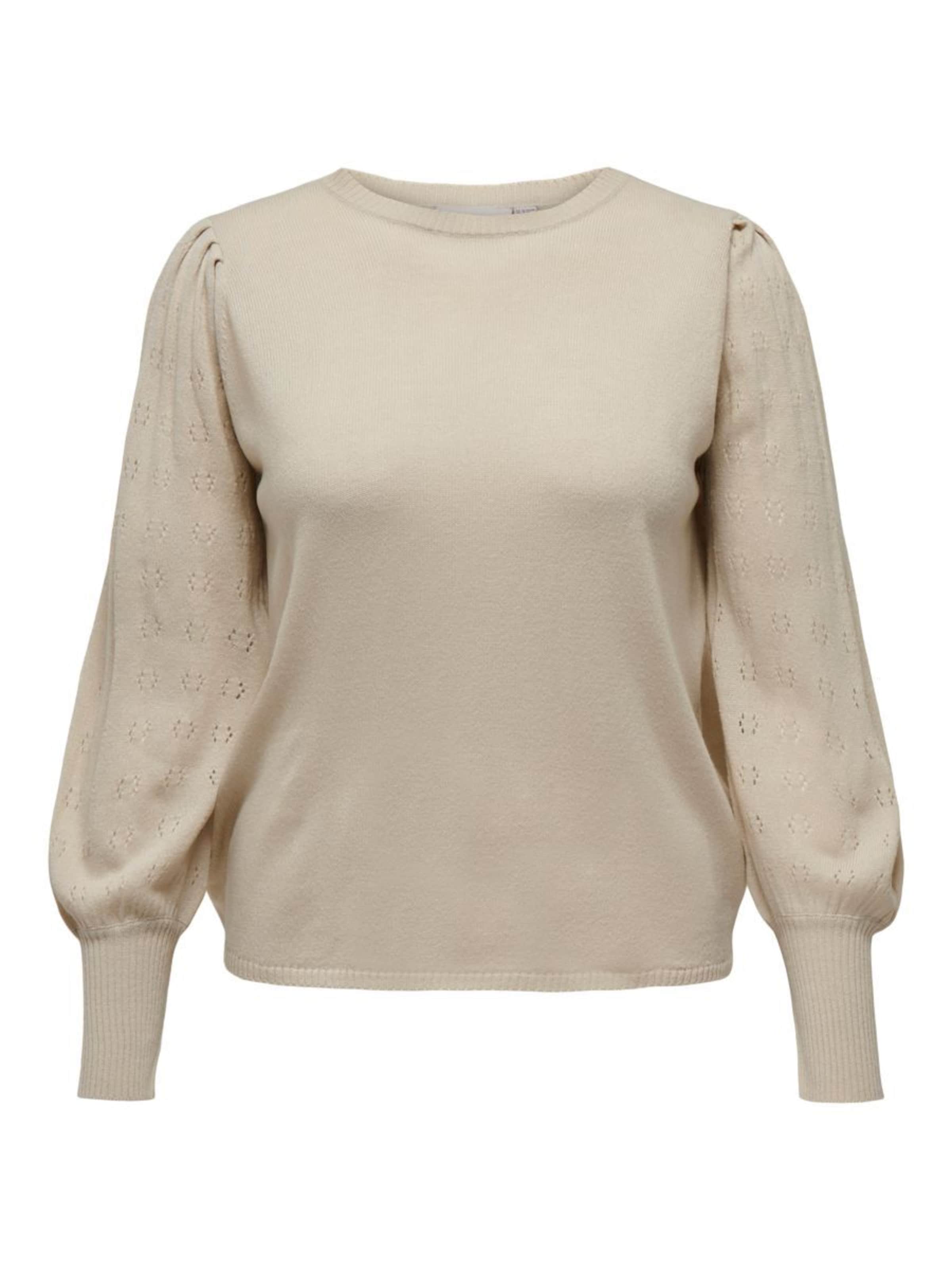 ONLY Carmakoma - Jersey en beige: frente