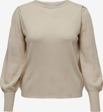 ONLY Carmakoma - Jersey en beige: frente