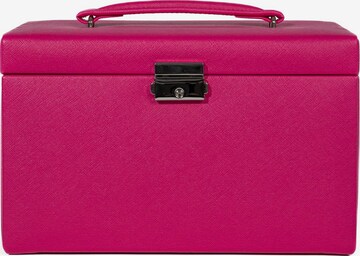 Friedrich23 Schmuckaufbewahrung 'JOLIE Schmuckkästchen - Kreuznarben Optik' in Pink: Vorderseite