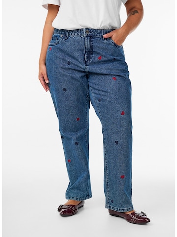 Zizzi Regular Jeans 'Gemma' in Blue: front