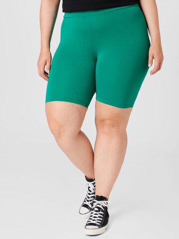 ONLY Carmakoma Leggings 'TIME' in Green: front