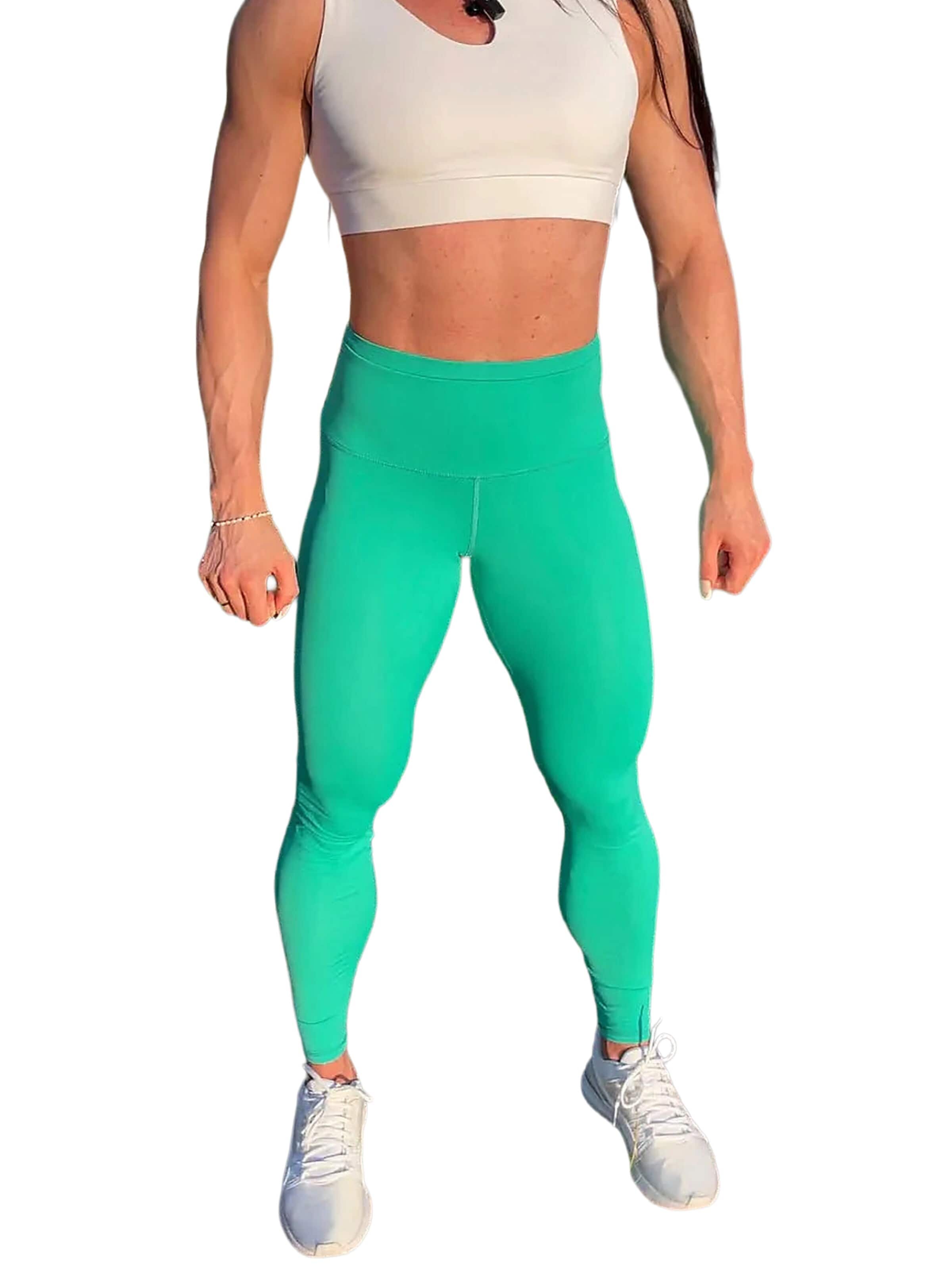 LUXFEEL - Skinny Leggings 'Leggings mit hoher Taille Myself' en verde