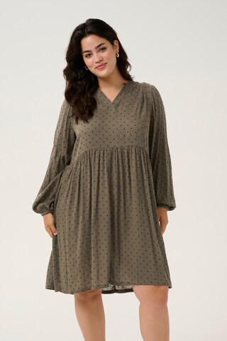 KAFFE CURVE Kleid 'Betty' in Braun: Vorderseite