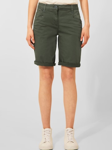 CECIL Normální Kalhoty – zelená: přední strana