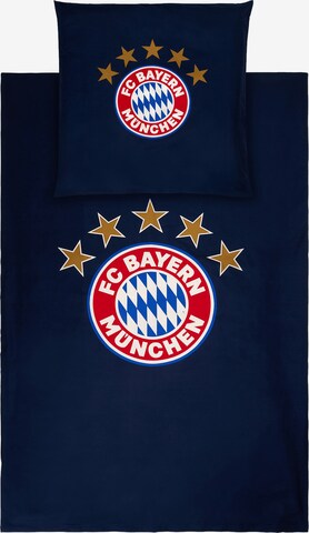 FC BAYERN MÜNCHEN Bettwäsche Glow in the dark 'FC Bayern München' in Blau