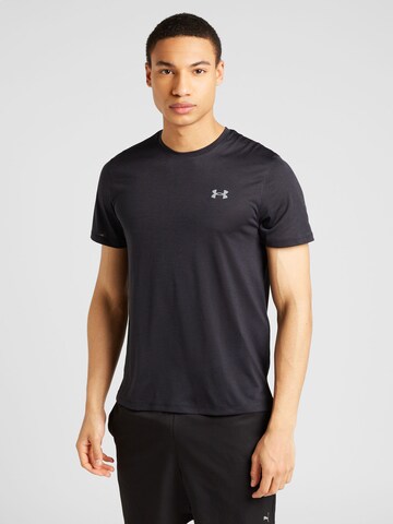 UNDER ARMOUR Performance Shirt 'STREAKER' in Black: front