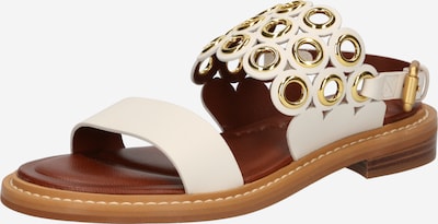 See by Chloé Sandales 'Steffi' en or / blanc cassé, Vue avec produit
