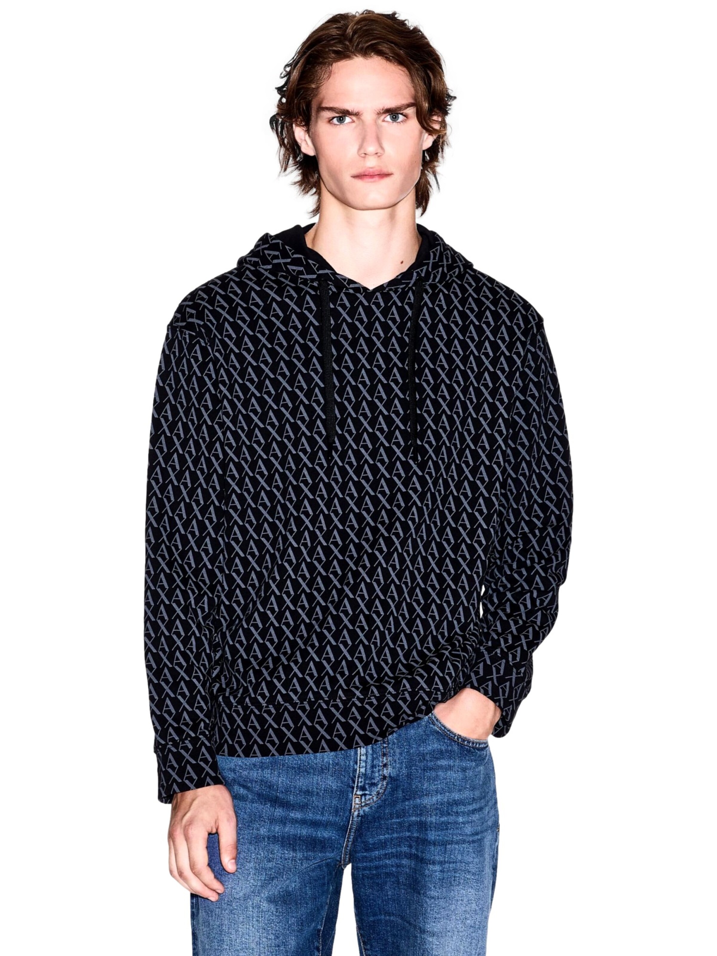 ARMANI EXCHANGE Sweater in Black: front