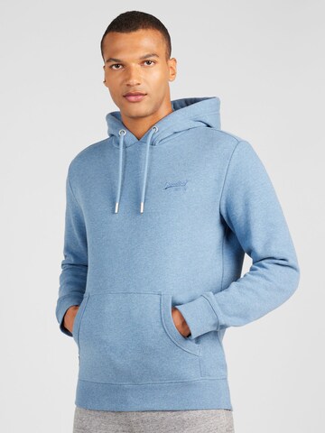Superdry - Sweatshirt 'Essential' em azul: frente