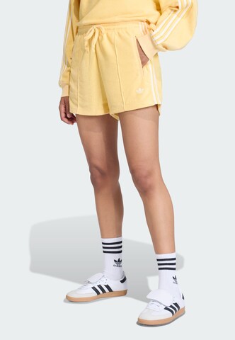 ADIDAS ORIGINALS Loose fit Pants 'Firebird' in Yellow: front