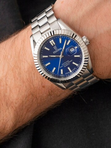 FESTINA Analoog horloge 'Date watch Classic Steel Swiss Made' in Blauw