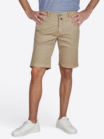 PIERRE CARDIN Slim fit Pants in Beige: front
