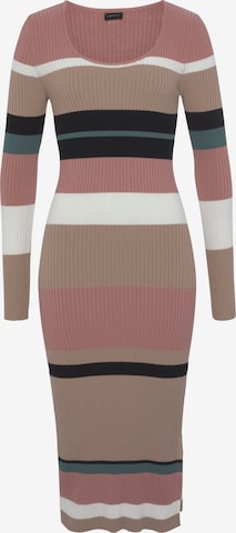 LAURA SCOTT Knitted dress in Mixed colors: front