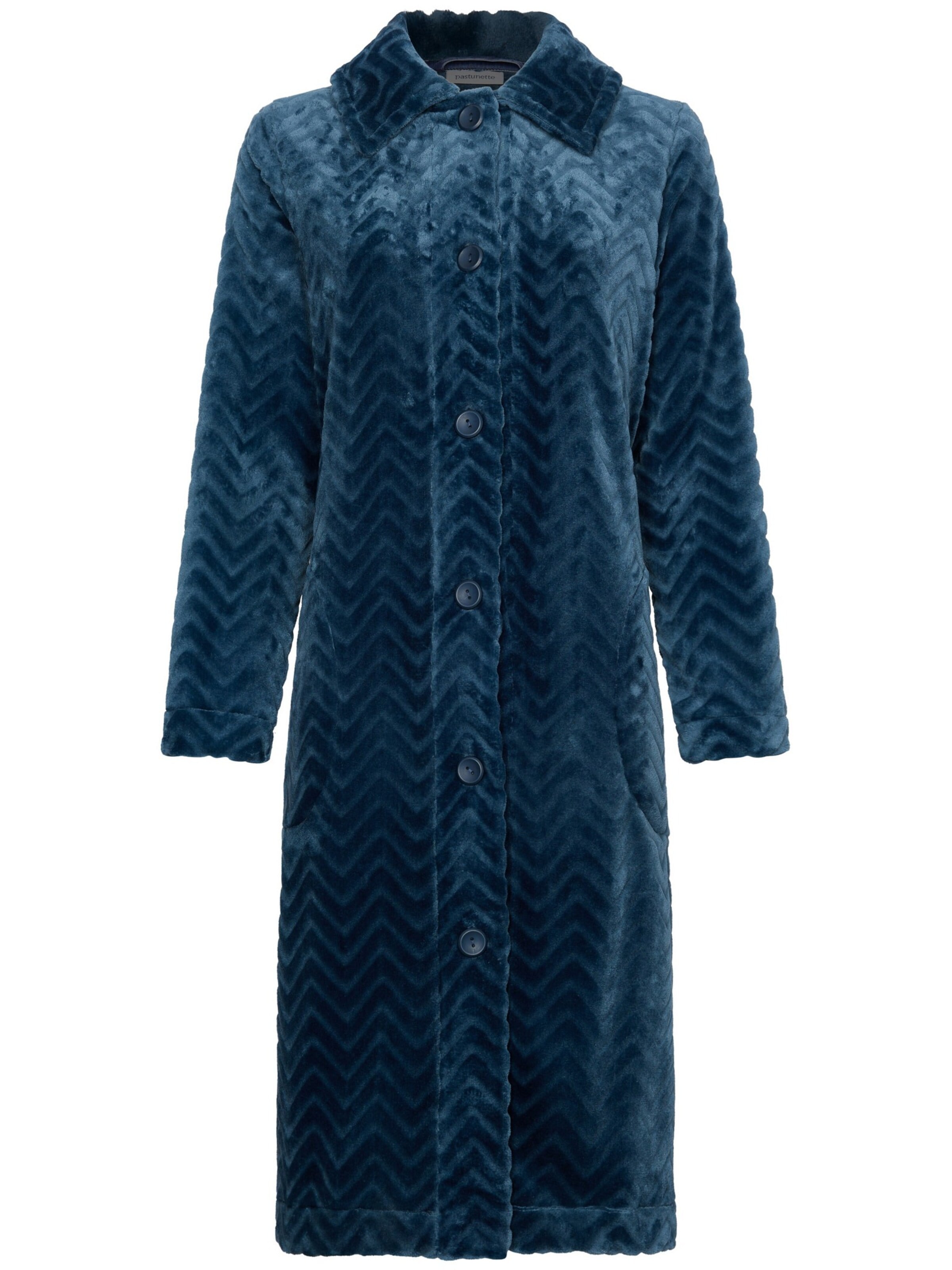 Pastunette Ochtendjas in Blauw: voorkant