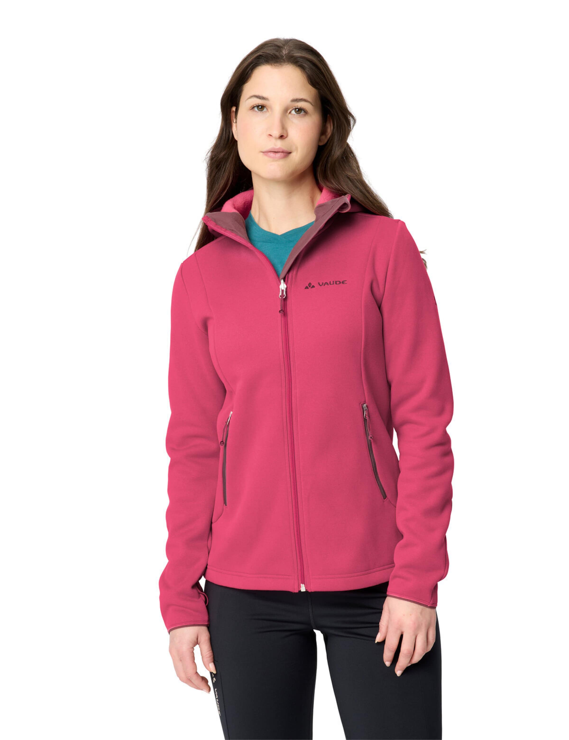VAUDE Funktionsfleecejacke 'Idris' in Pink: Vorderseite