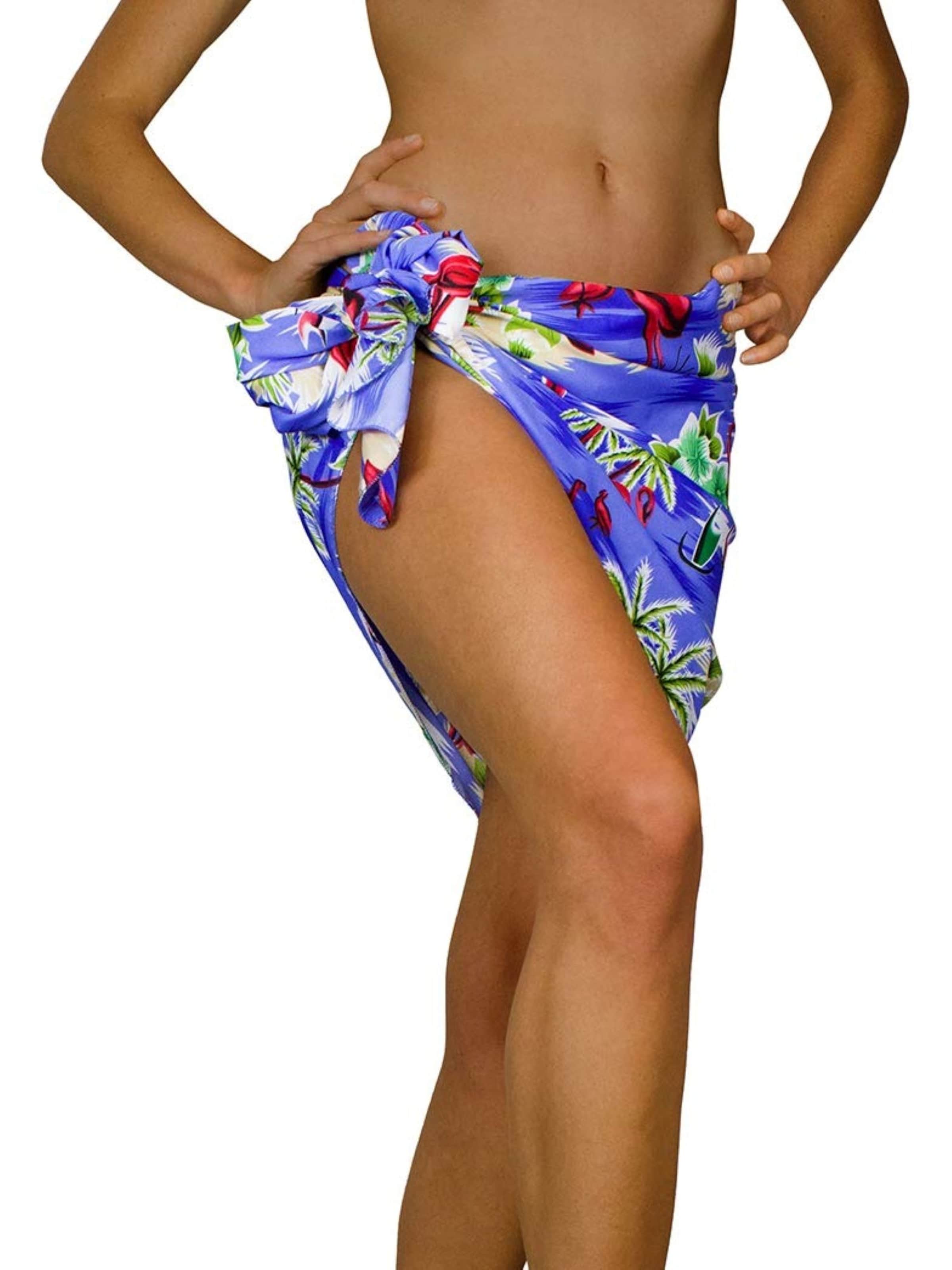 King Kameha Scarf 'Flamingos' in Blue