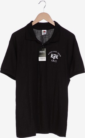 FRUIT OF THE LOOM Poloshirt XL in Schwarz: predná strana