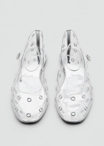 MANGO Riemchenballerina 'Chell' in Silber