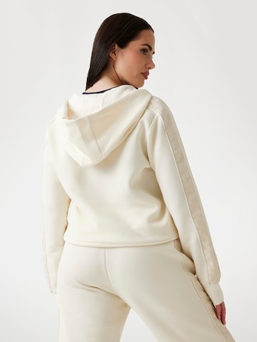 GUESS Zip-Up Hoodie in White