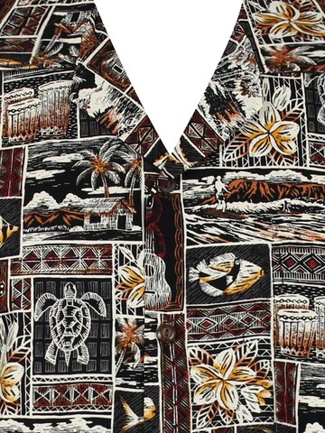 Pacific Legend Regular fit Button Up Shirt 'Puzzle' in Brown