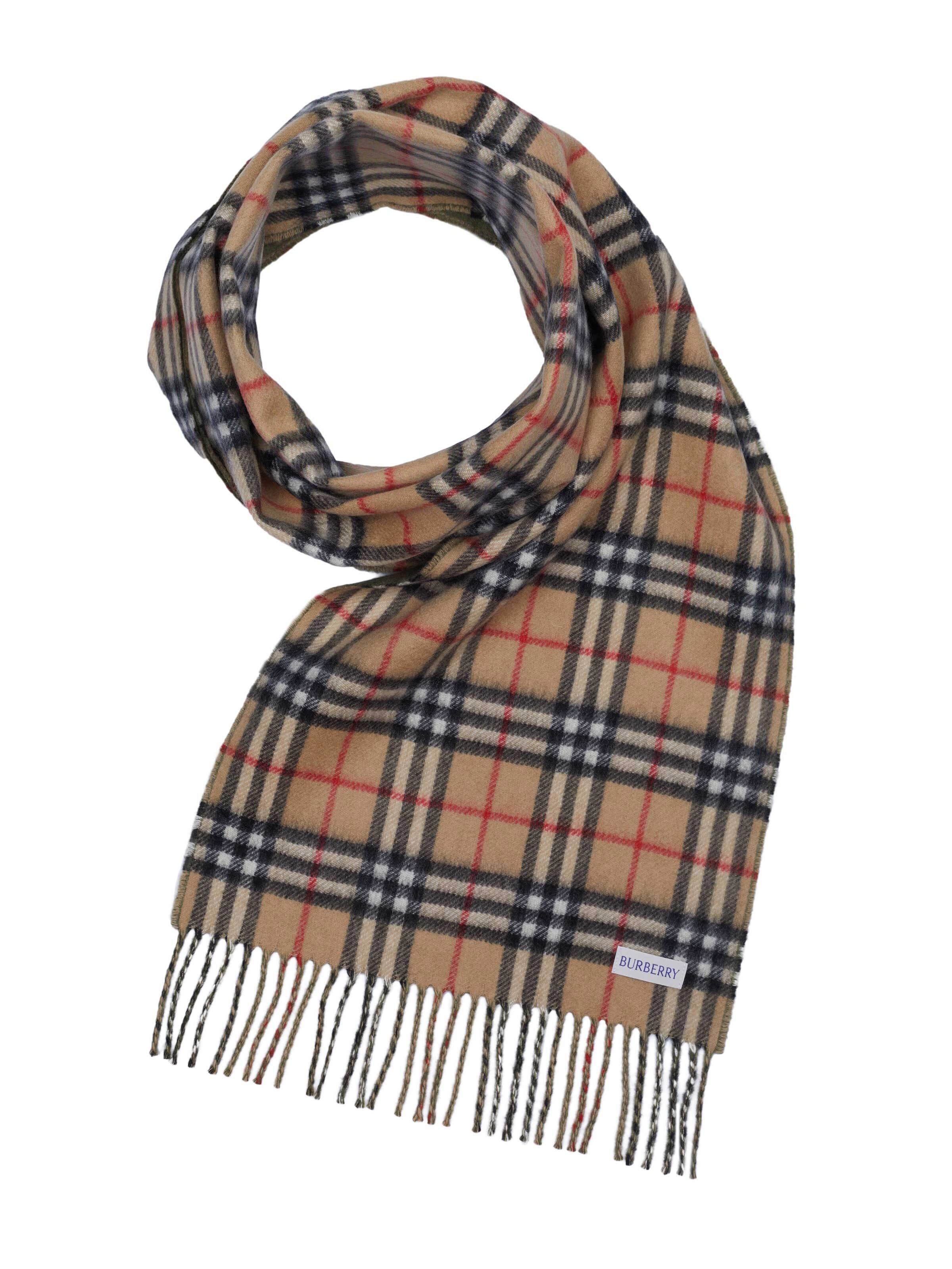 Sciarpa 'Burberry Kaschmir Wendeschal grün/ beige' di BURBERRY in verde