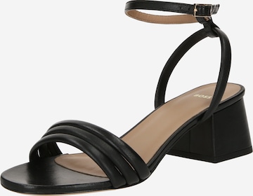 BOSS Black Sandalen met riem 'Melanie' in Zwart: voorkant