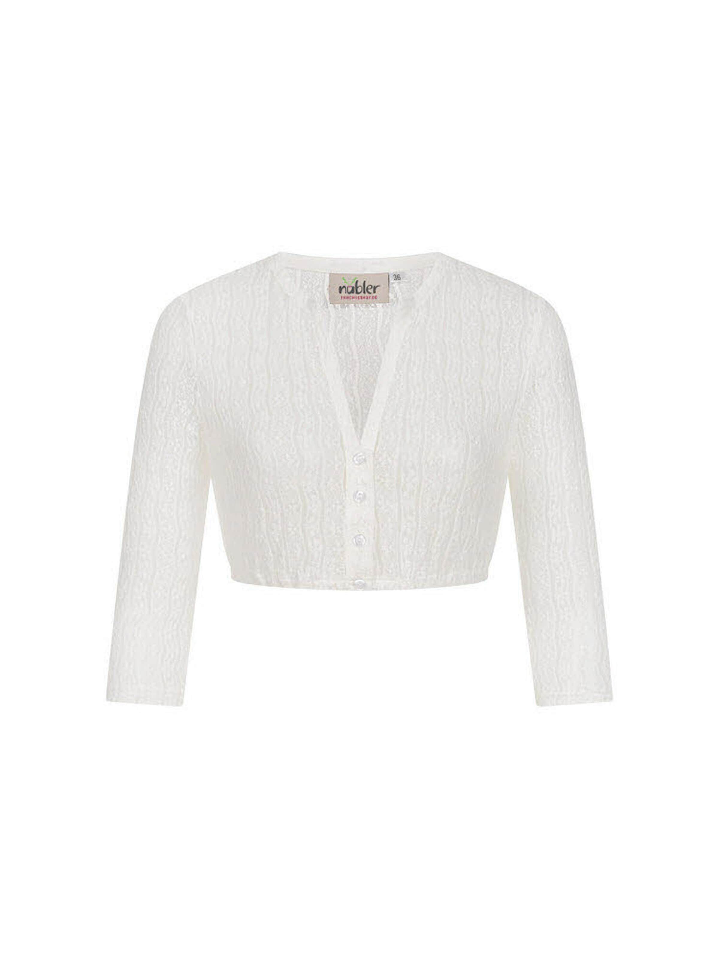Trachtenhof Nübler Traditional Blouse 'Dirndlbluse langarm Juna' in Beige: front