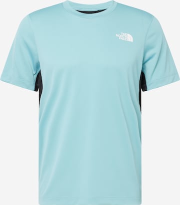 T-Shirt fonctionnel THE NORTH FACE en bleu : devant