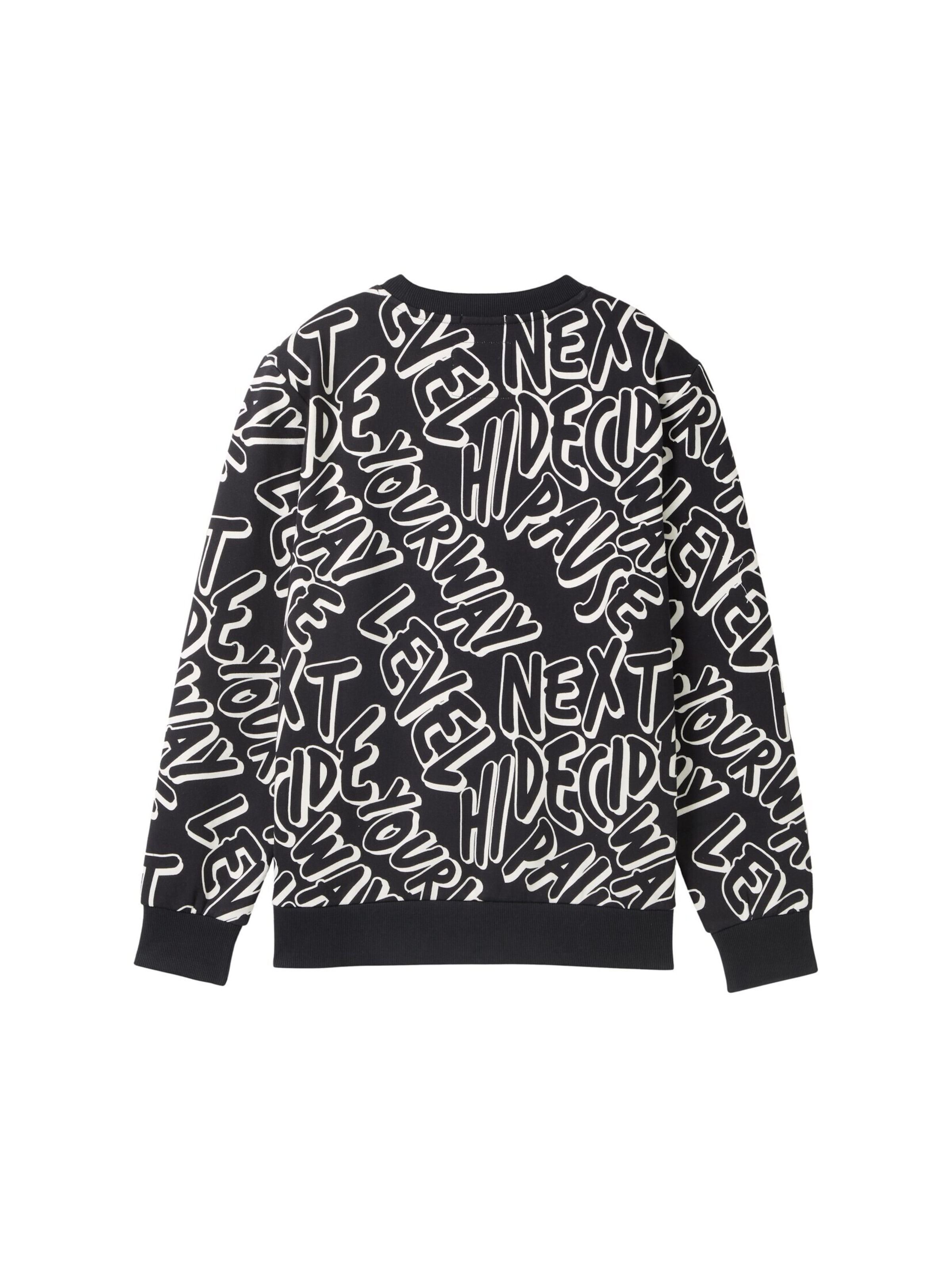 TOM TAILOR Sweatshirt in Schwarz