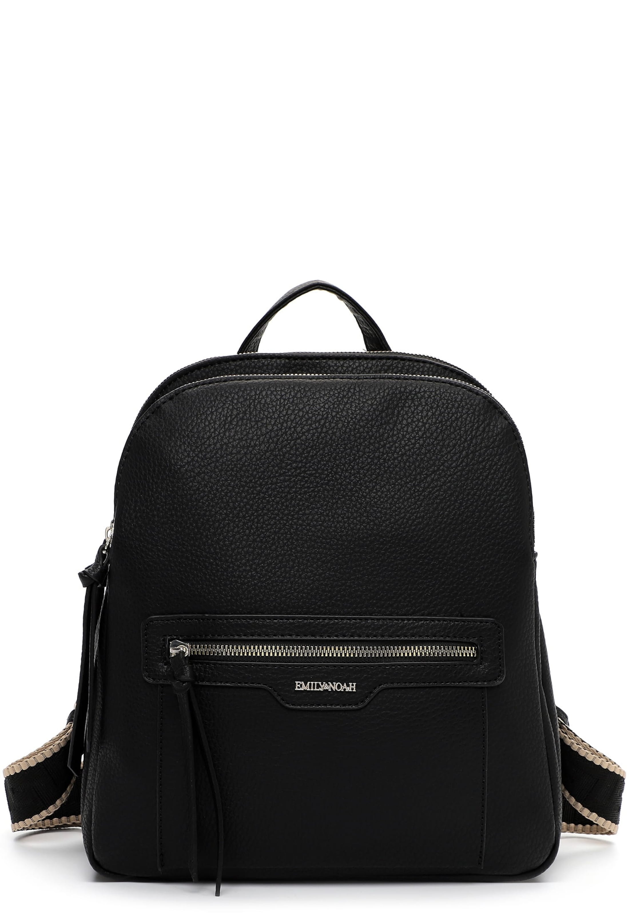 Emily & Noah Rucksack 'Josepha' in Schwarz: Vorderseite