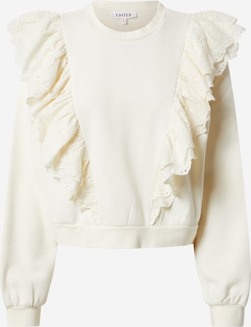 EDITED Sweatshirt 'Mette' in Beige: front