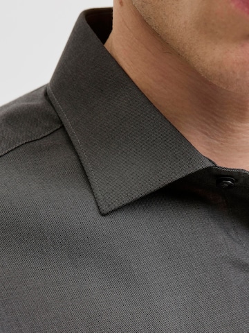 JACK & JONES Slim fit Button Up Shirt 'JPRBLAParker' in Grey