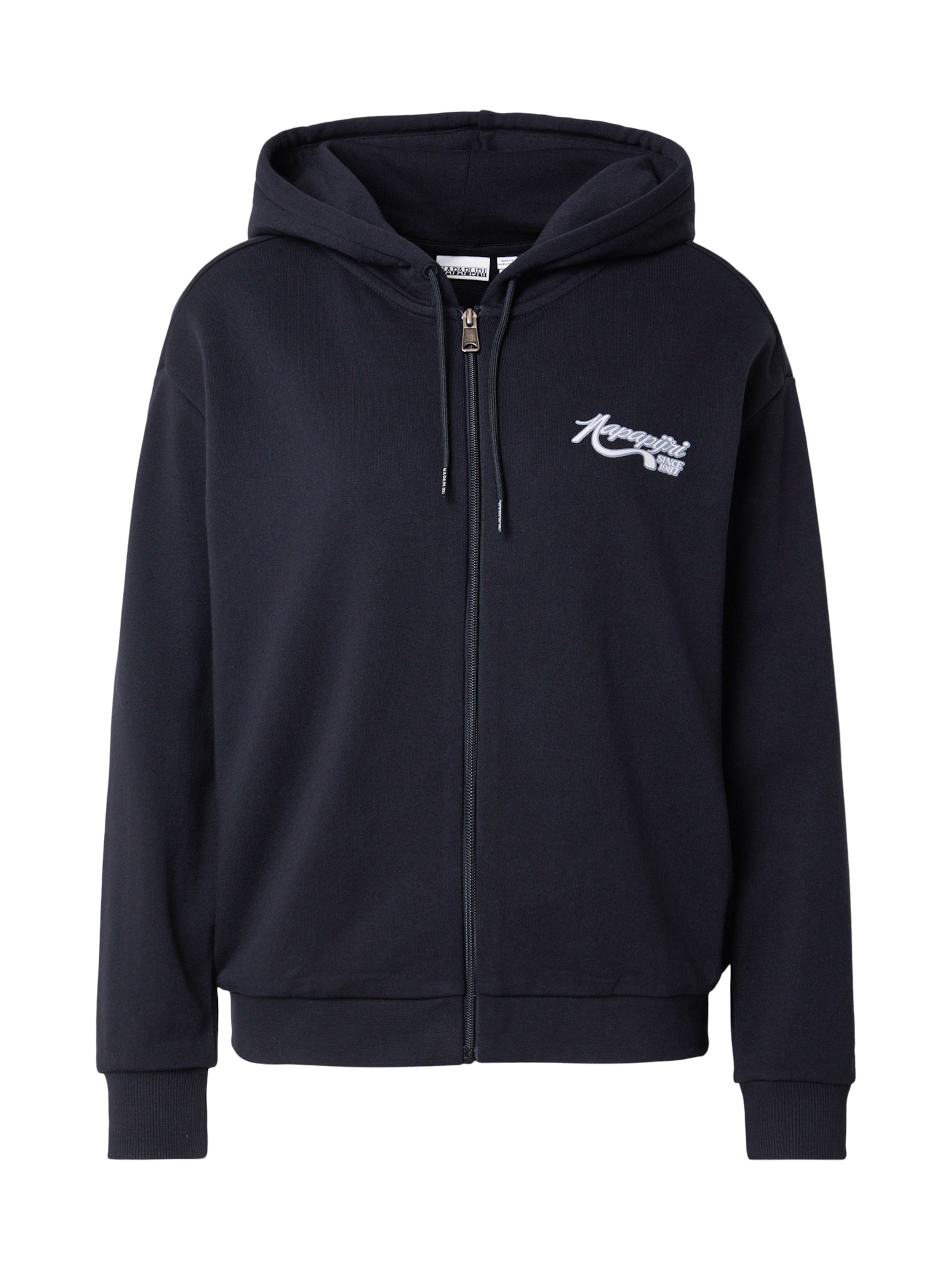 NAPAPIJRI Zip-Up Hoodie 'BALMYS' in Black: front
