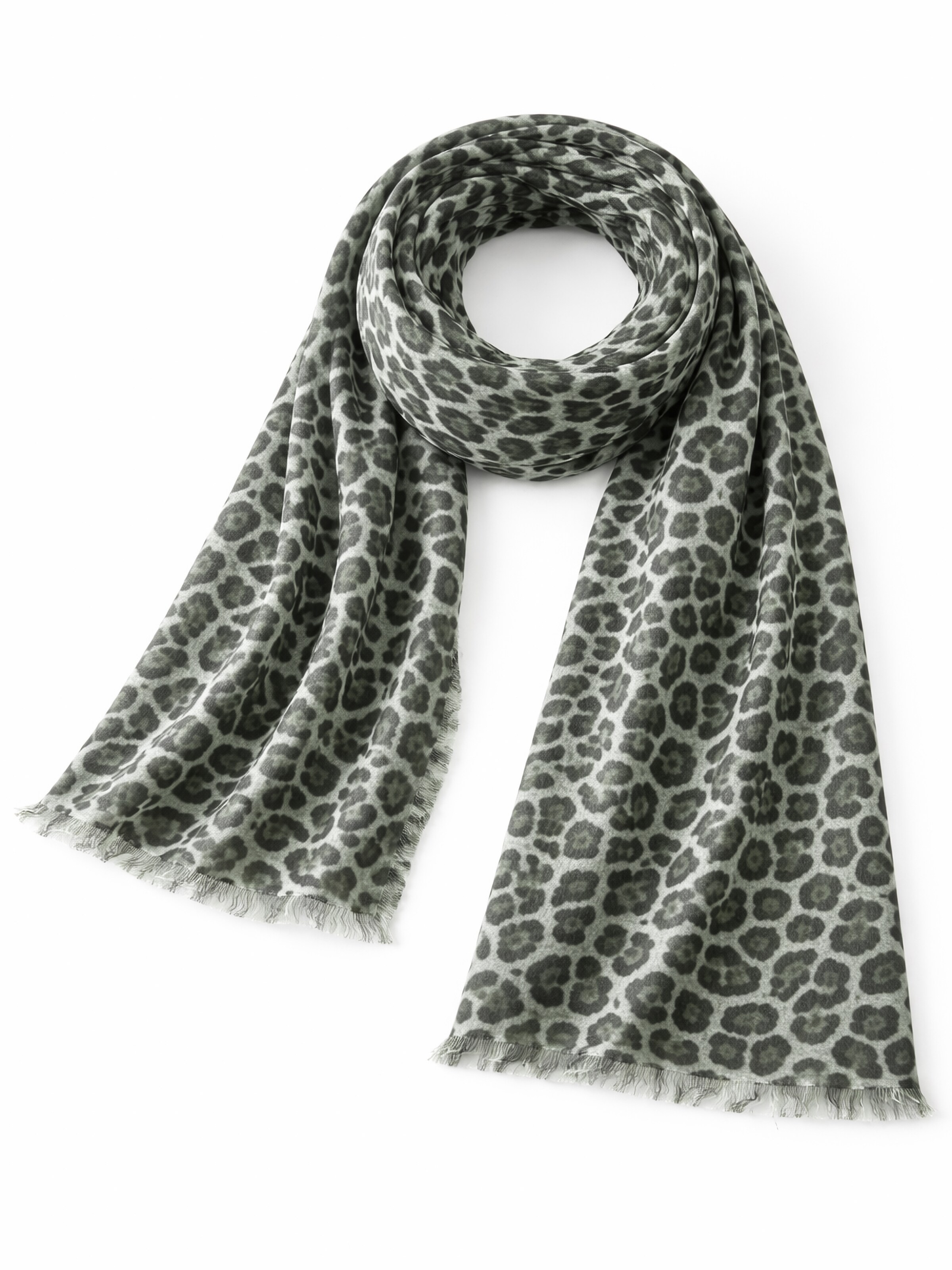 COLLEZIONE ALESSANDRO Schal 'Leo Print'‌‌‌‌‌ in One Size in grün, Produktansicht
