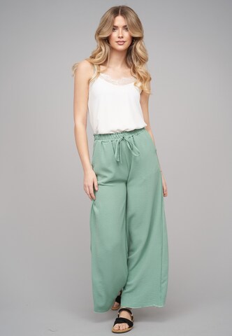 Cloud5ive Wide leg Trousers in Green: front