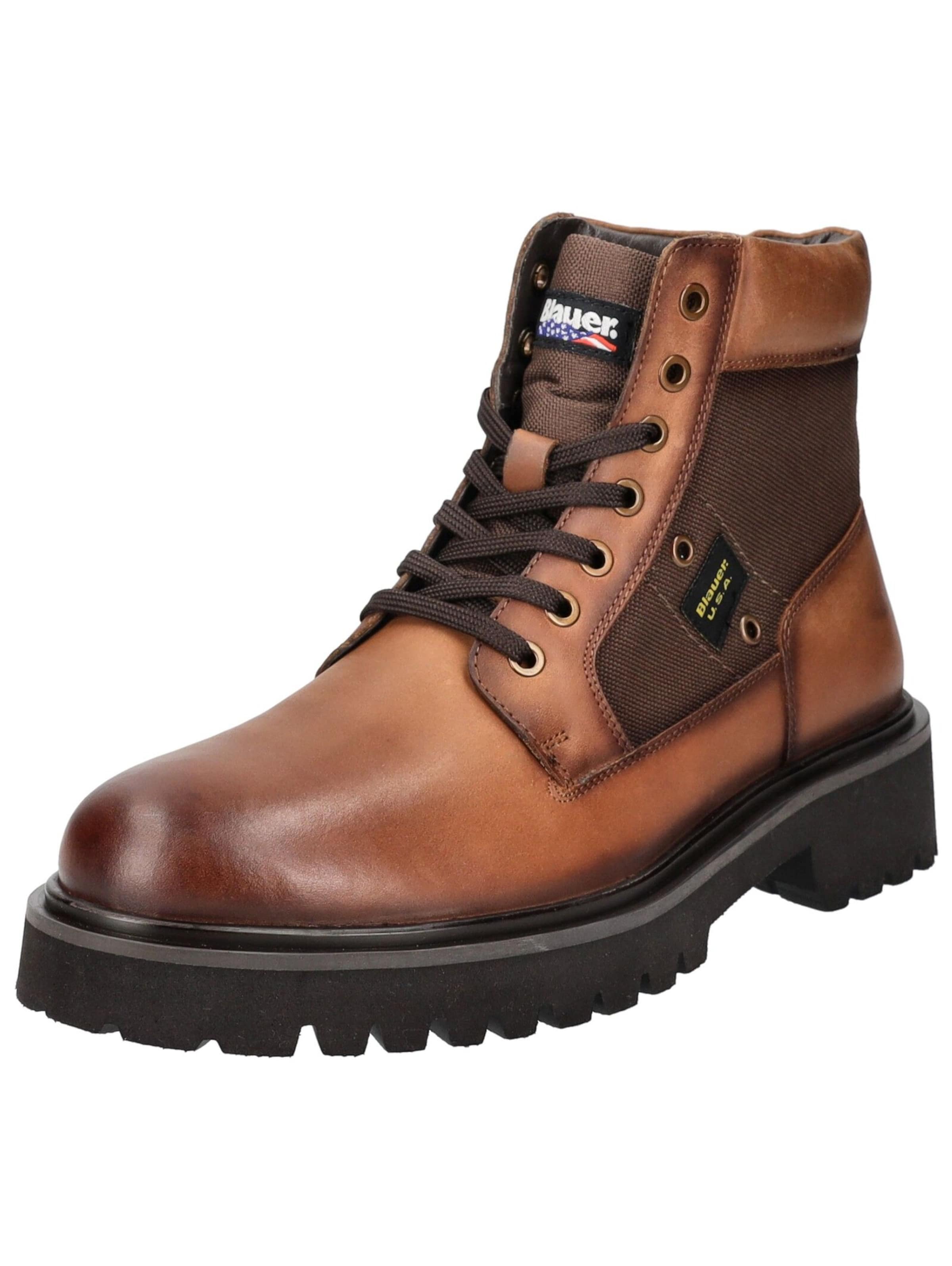 Bottes à lacets Blauer.USA en marron : devant
