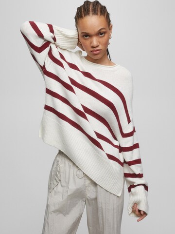 Pull&Bear Pullover in Weiß: Vorderseite