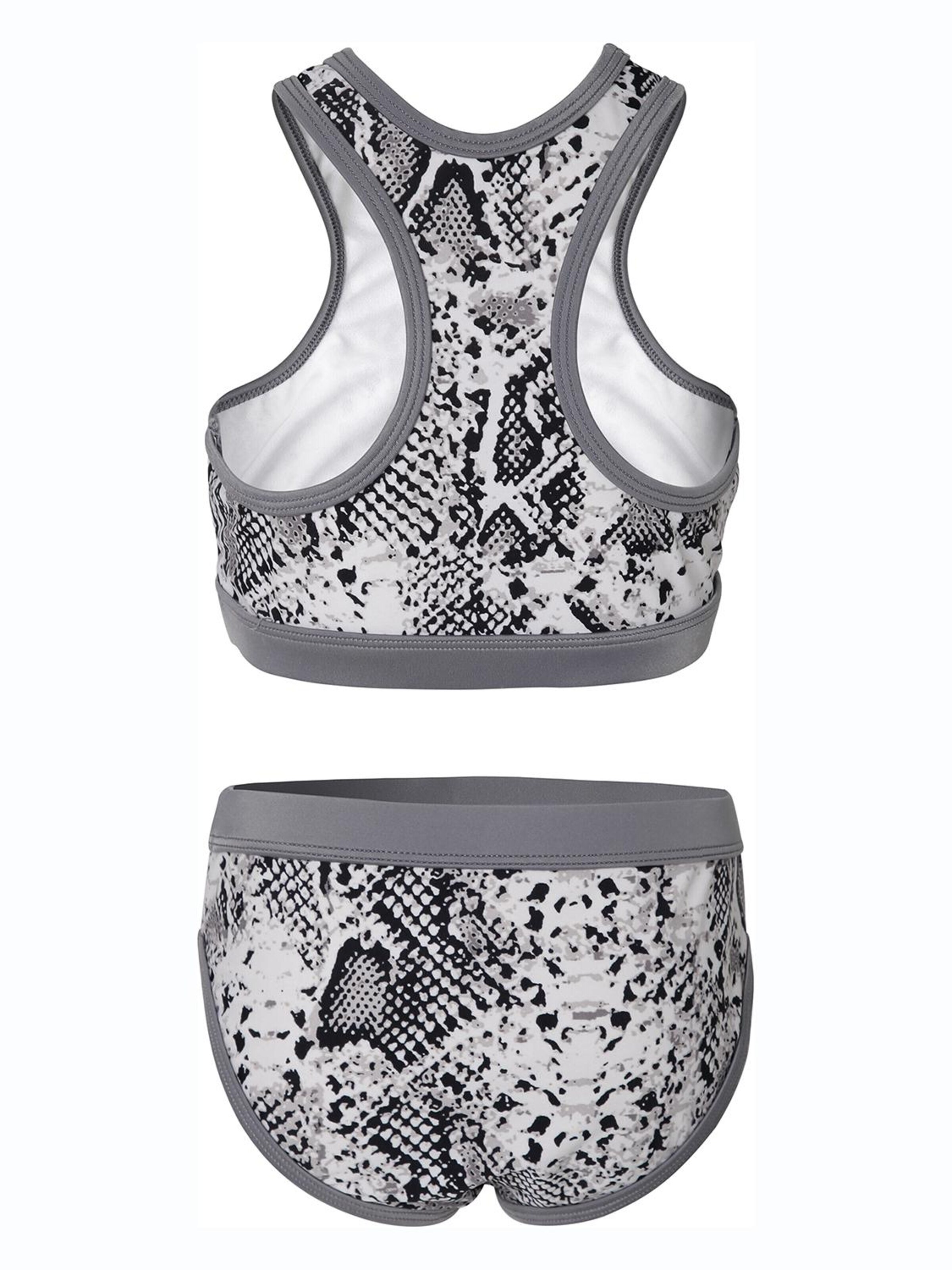 La V High neck Bikini 'Basic' in Grey