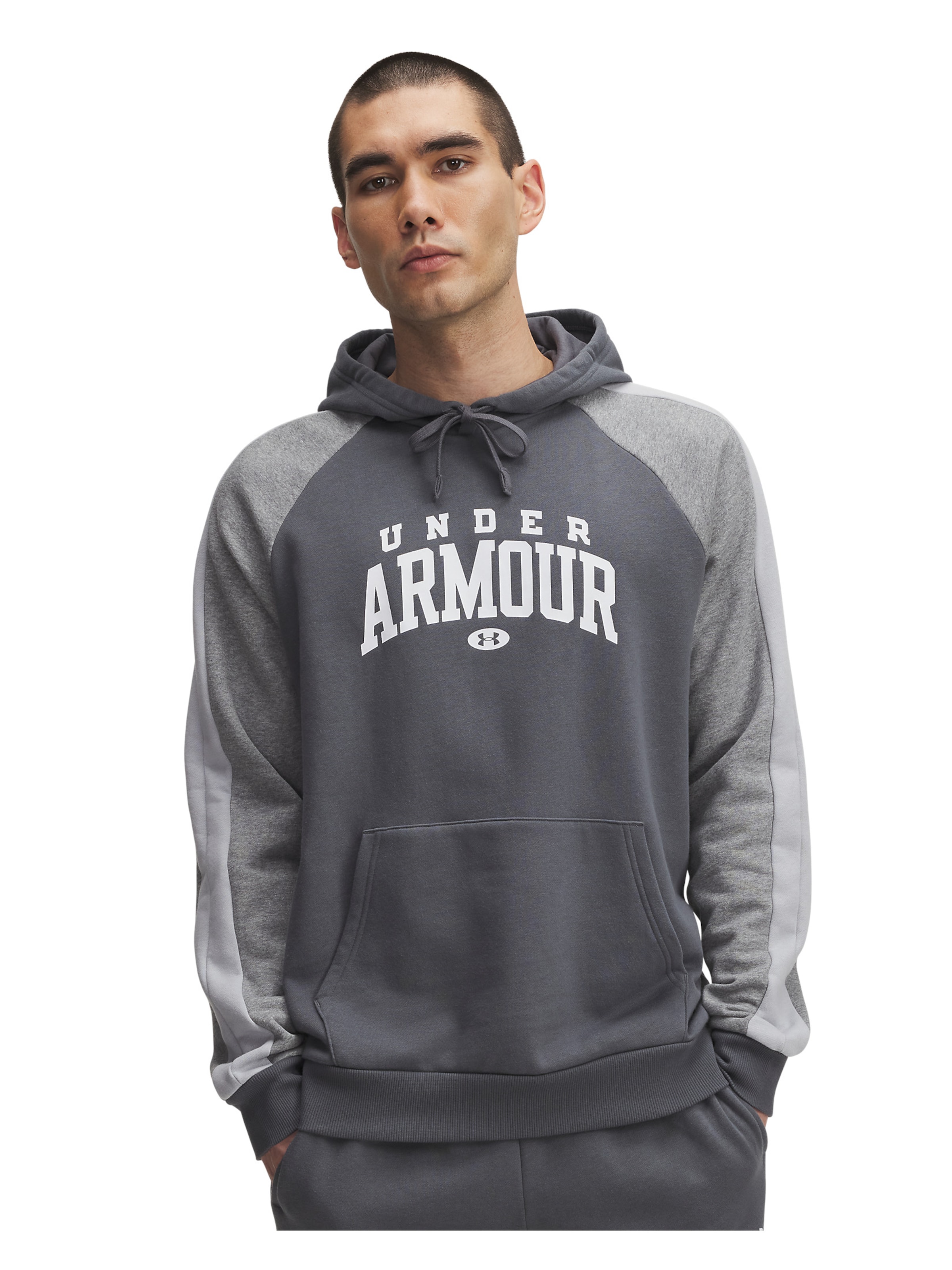 UNDER ARMOUR Sportsweatshirt in Grijs: voorkant