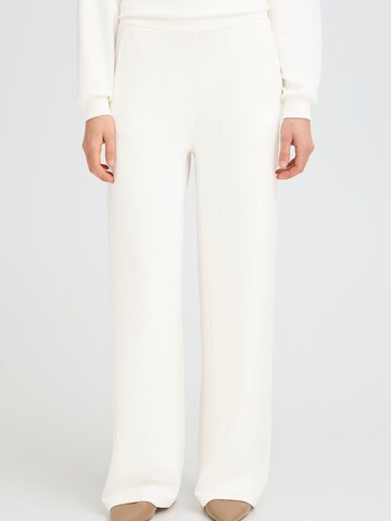 Fransa Regular Панталон 'FRAURORA' в бяло: отпред