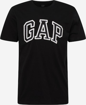 GAP Regular Fit T-Shirt 'BAS' in Schwarz: predná strana