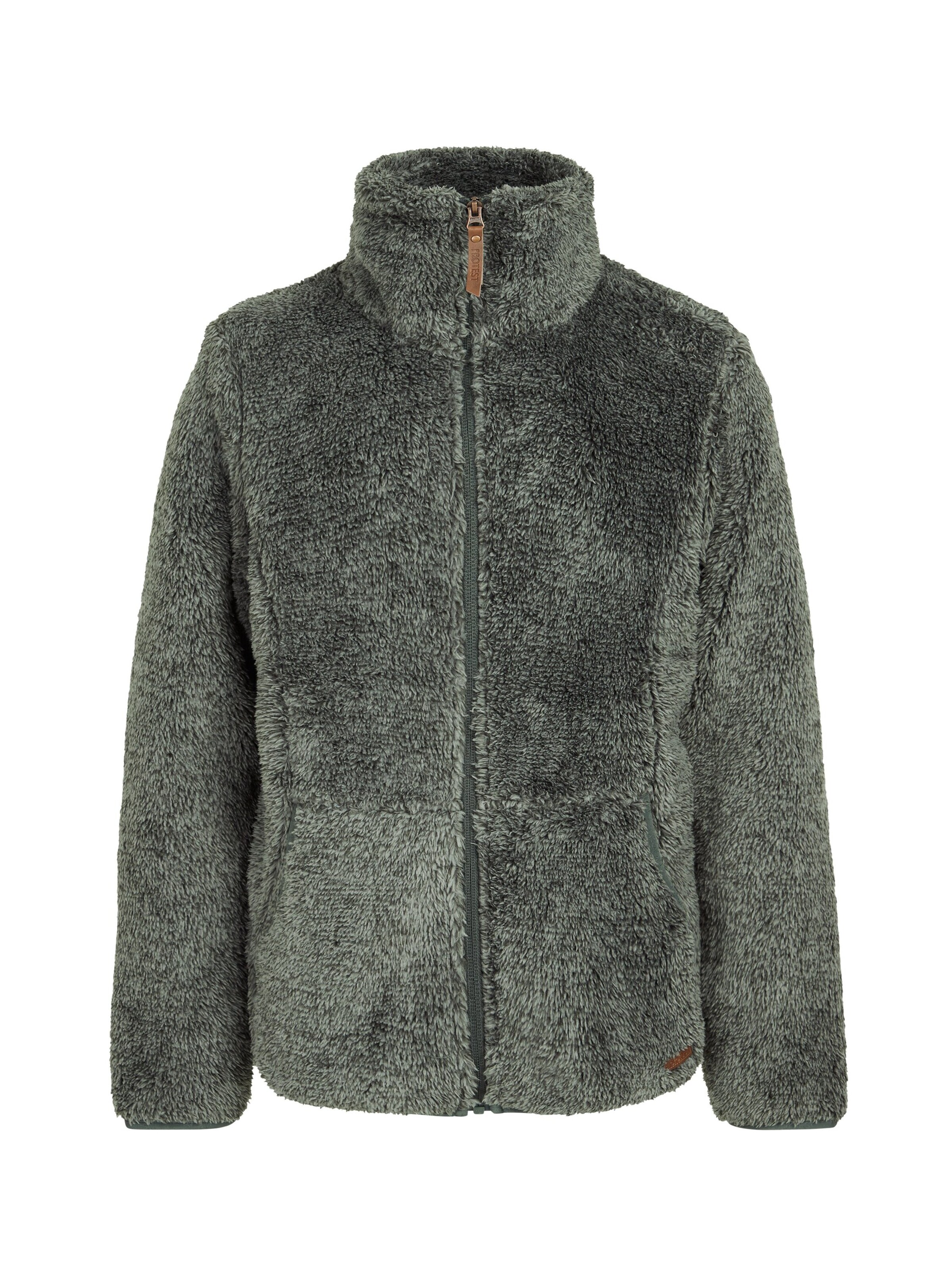 PROTEST Fleece jas 'Riri JR' in Groen: voorkant