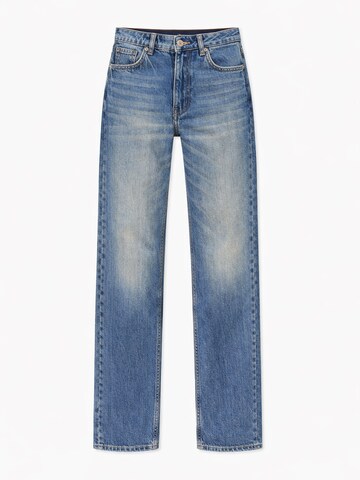IT'S BASIC Regular Jeans 'Straight Mid Rise Jeans' in Blauw: voorkant
