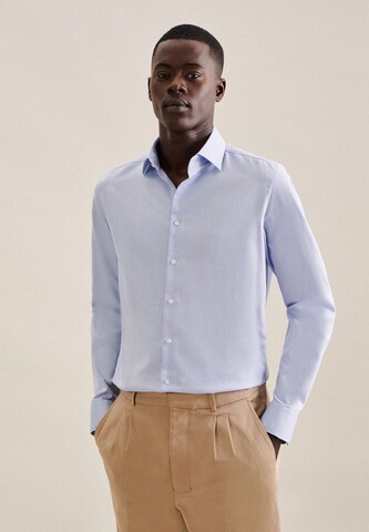 SEIDENSTICKER Slim fit Business shirt in Blue: front