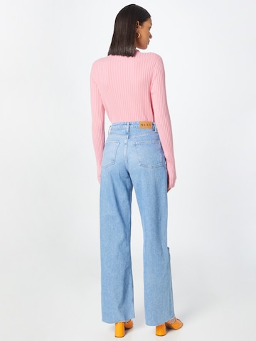 Wide leg Jeans de la NA-KD pe albastru